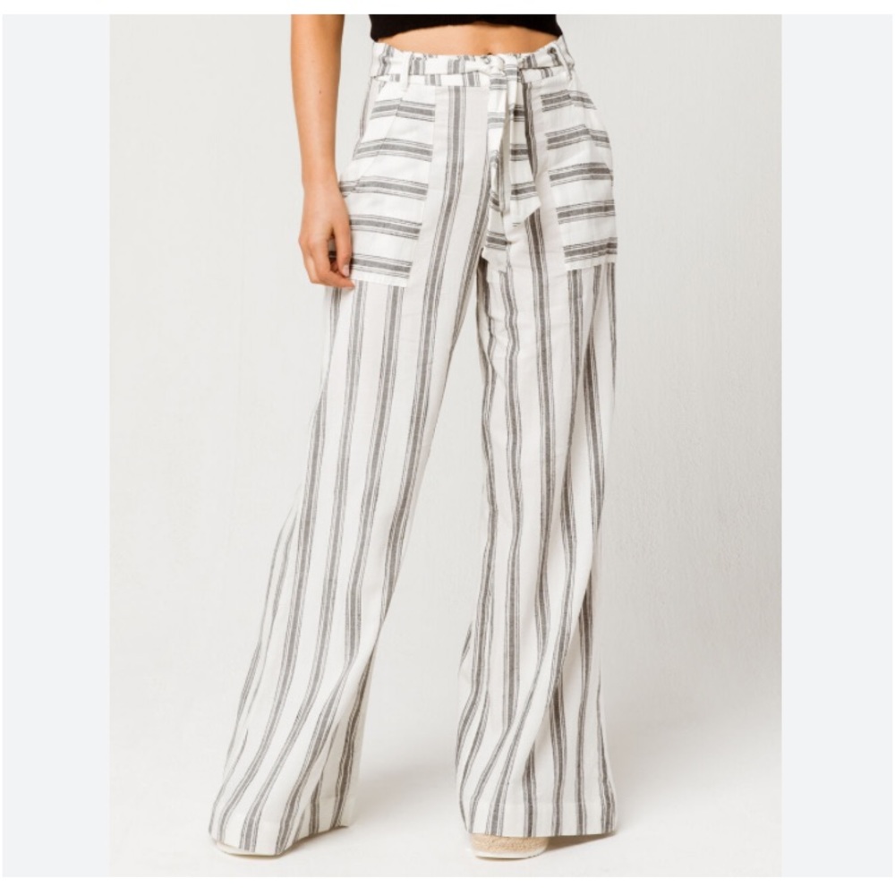 O’Neill Pants | O’Neill Sandoval Wide Leg Texture Striped Pants Size 25